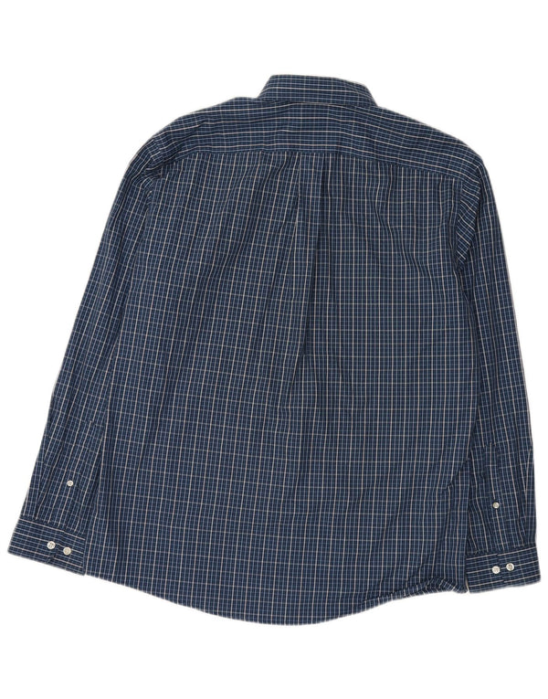 Eddie Bauer Herre Classic Fit skjorte Stor blå ternet bomuld