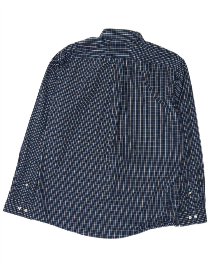 Eddie Bauer Herre Classic Fit skjorte Stor blå ternet bomuld