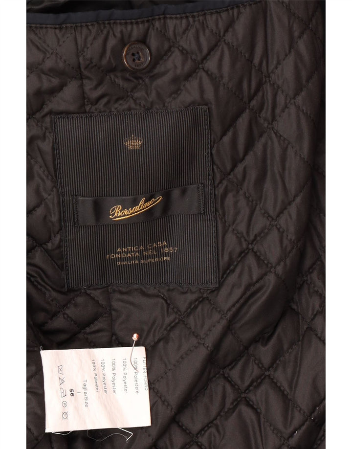 BORSALINO Overfrakke til mænd IT 56 3XL Marineblå Polyester Classic