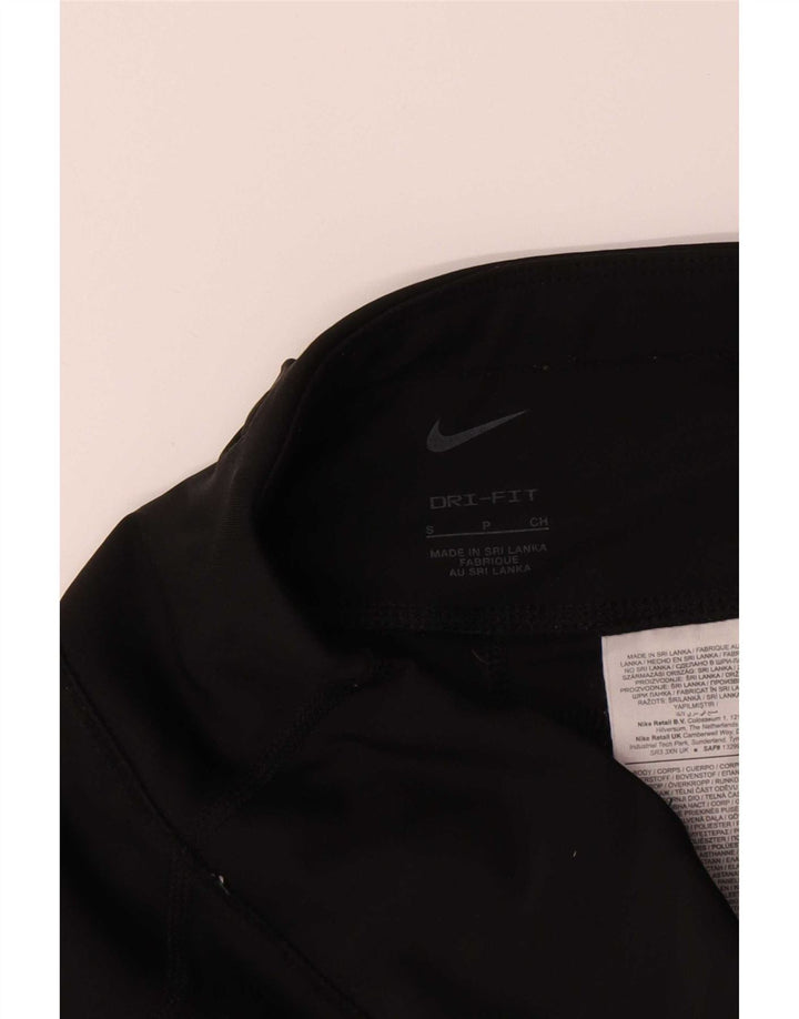 Nike Dame Dri Fit Leggings UK 8 Small Black Polyester