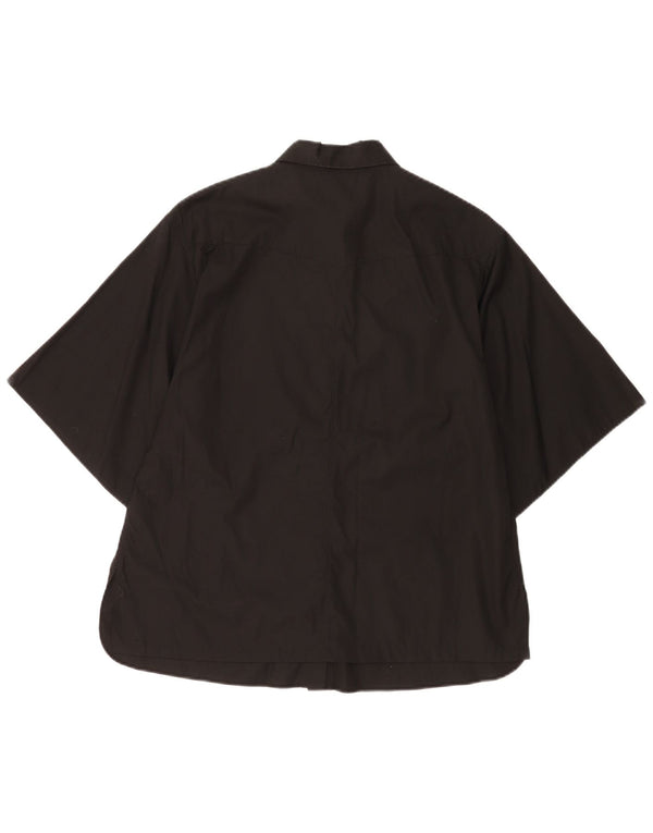 Massimo Dutti Dame Kortærmet Oversized Skjorte EU 34 2XS Sort