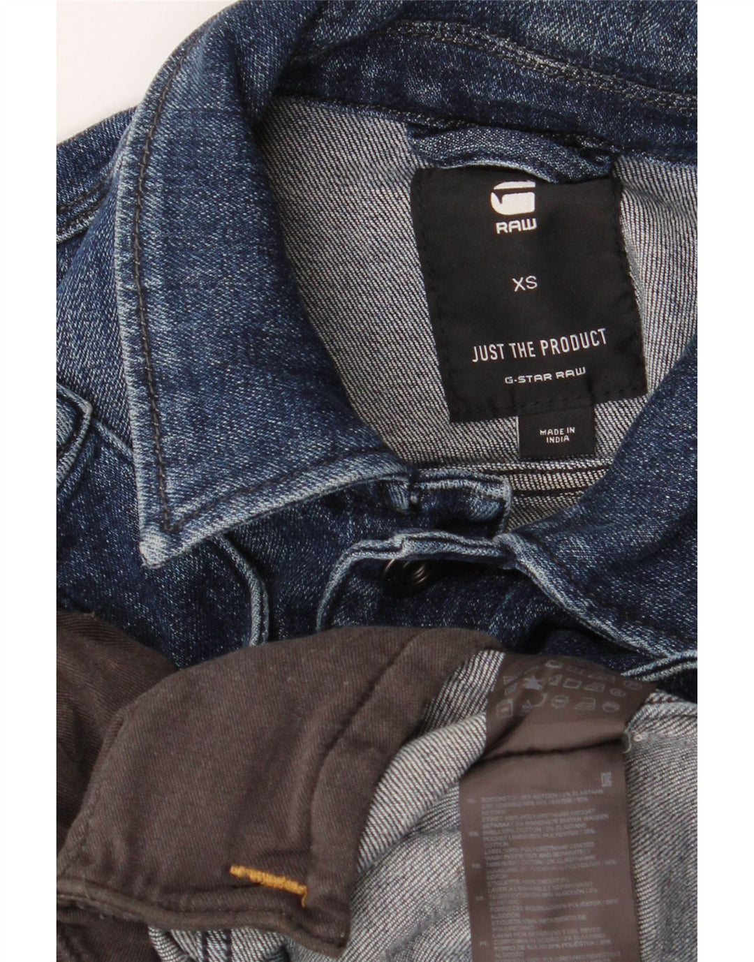 G-STAR Dame Crop denimjakke UK 6 XS Marineblå Bomuld