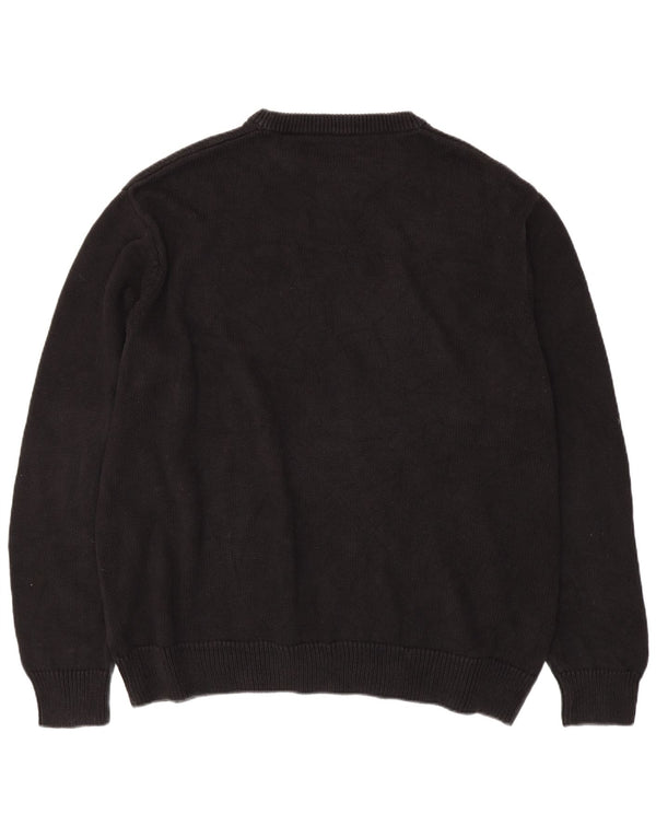 CHAPS Herre høj rund hals sweater 3XL sort bomuld