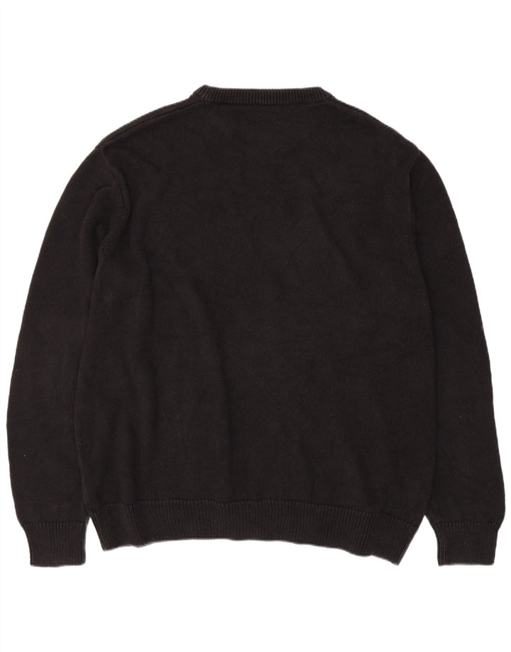 CHAPS Herre høj rund hals sweater 3XL sort bomuld