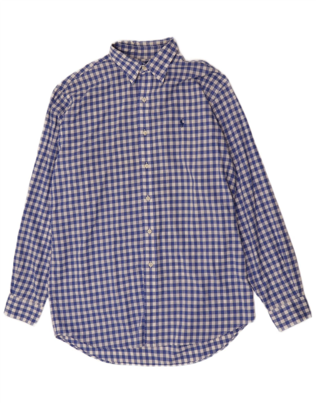 Polo Ralph Lauren Herre Lowell skjorte Medium Blue Gingham Cotton