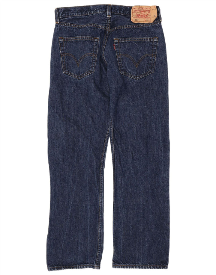 LEVI'S Herre 501 Straight Jeans W32 L30 Blå Bomuld