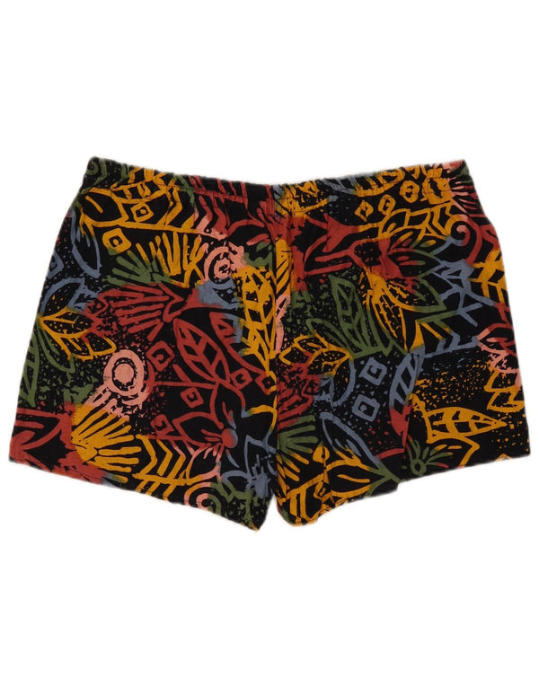 VINTAGE Badeshorts til mænd XL sort blomstret bomuld