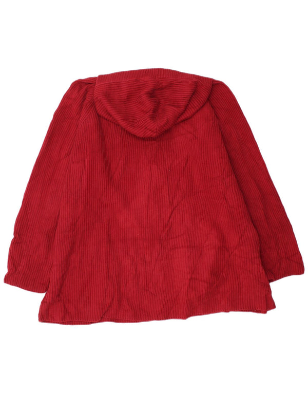 Ralph Lauren Dame Longline Hooded Cardigan Sweater UK 22 3XL Rød Bomuld