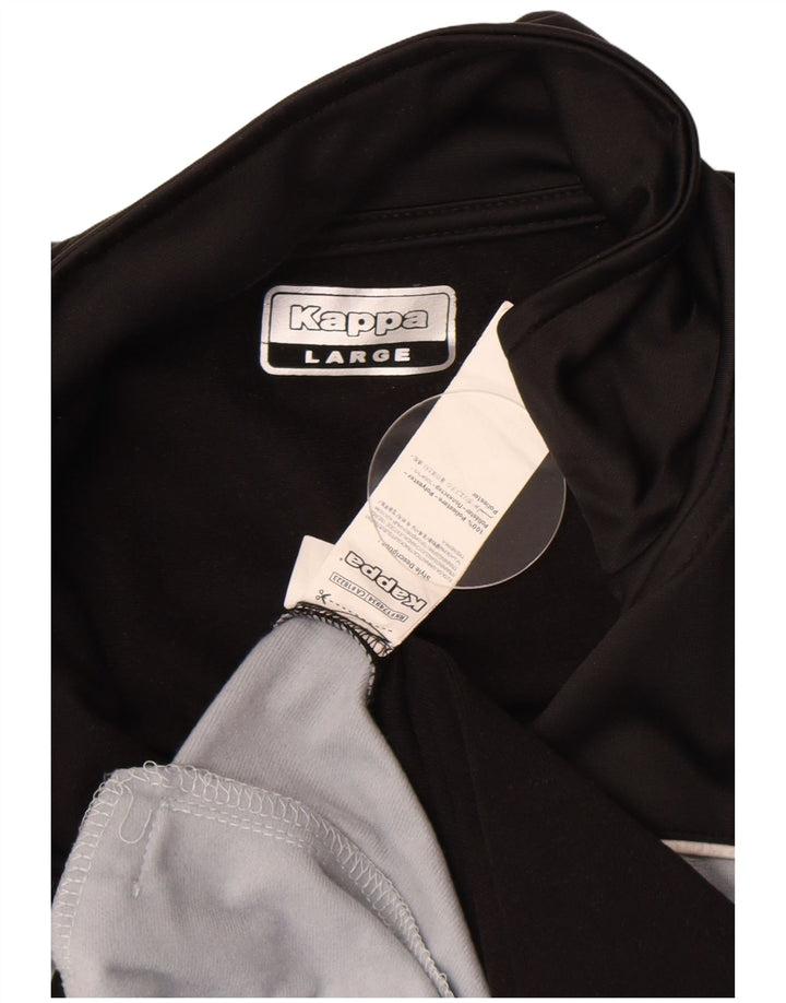 Kappa Herre grafisk træningsdragt Topjakke Stor Sort Colourblock Polyester