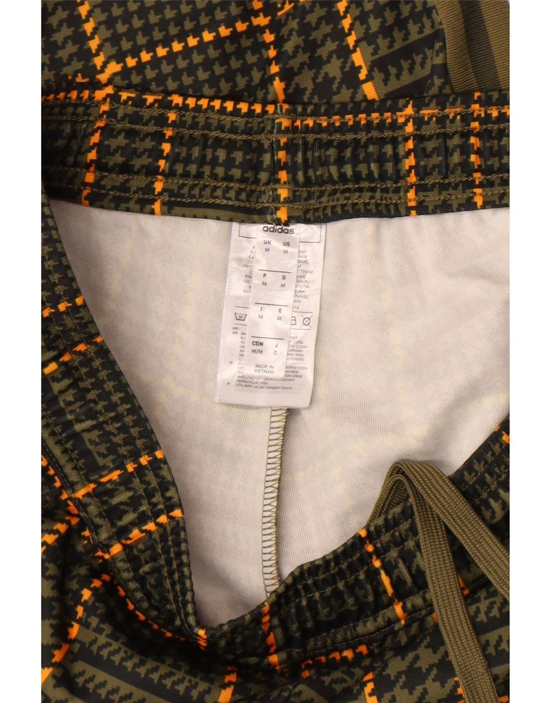 Adidas Træningsdragtsbukser til mænd Medium Green Houndstooth Polyester