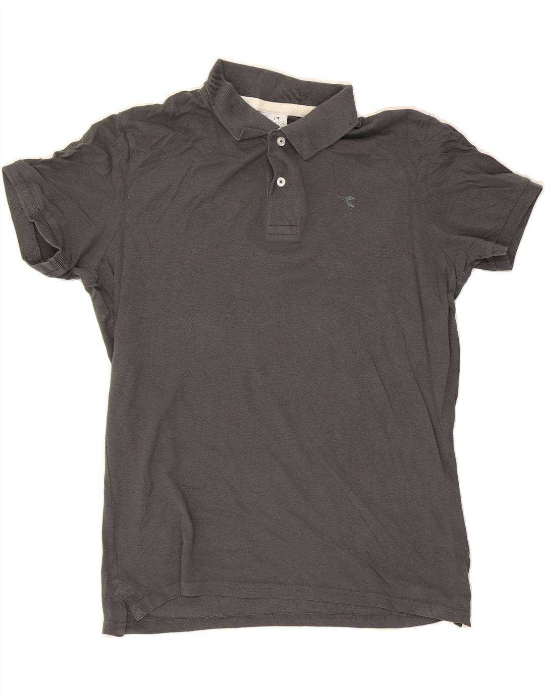 DIADORA Mens Polo Shirt Medium Grey Cotton Vintage Diadora and Second-Hand Diadora from Messina Hembry 