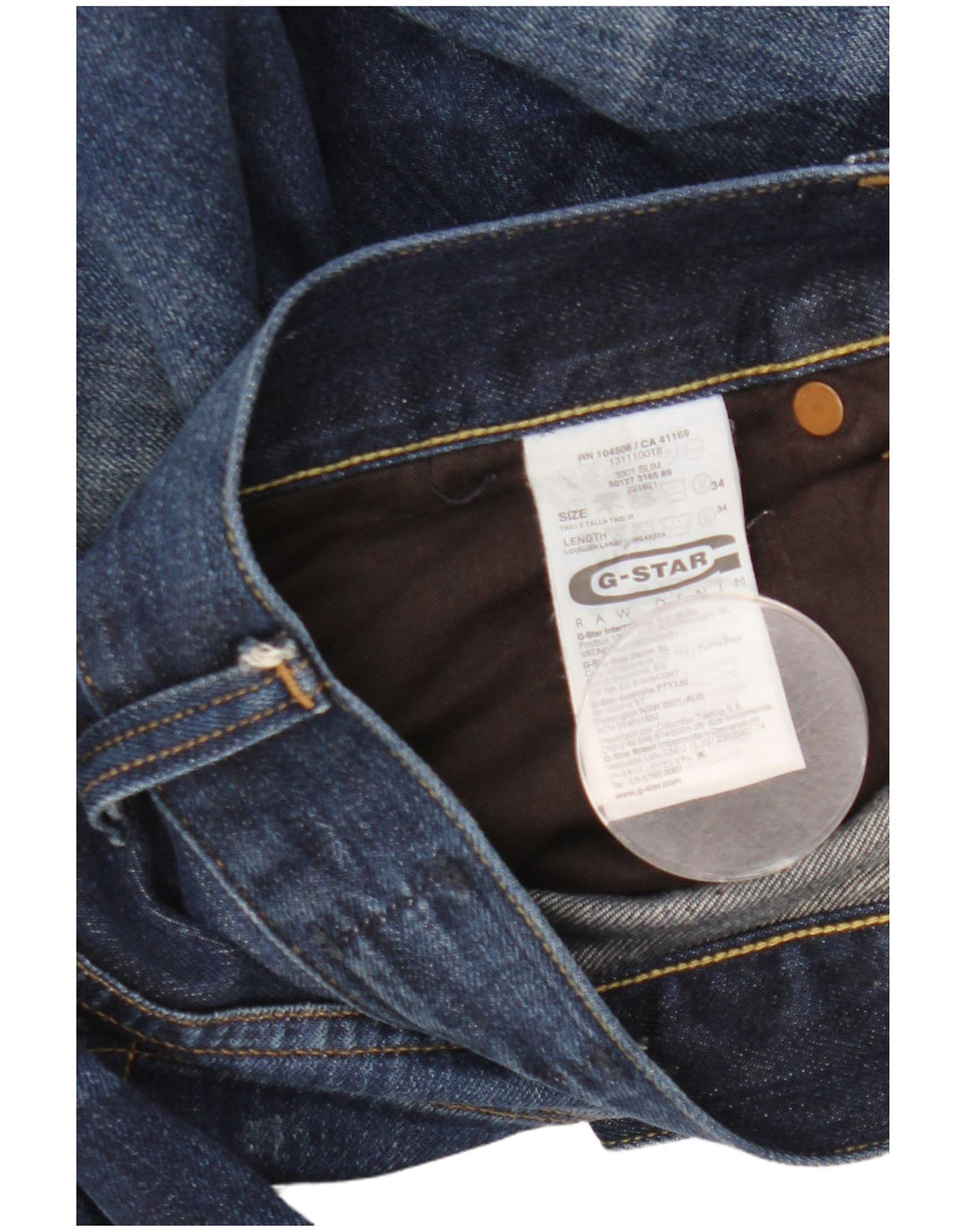 G-Star Herre Slim Jeans W34 L34 Blå Bomuld