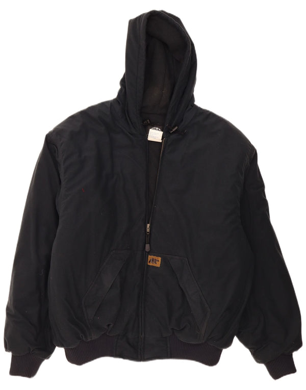 Polar King Herre hættepolstret jakke UK 42 XL Navy Blue Polyester