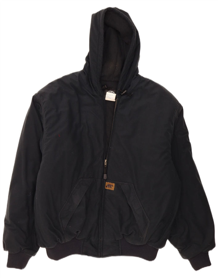 Polar King Herre hættepolstret jakke UK 42 XL Navy Blue Polyester