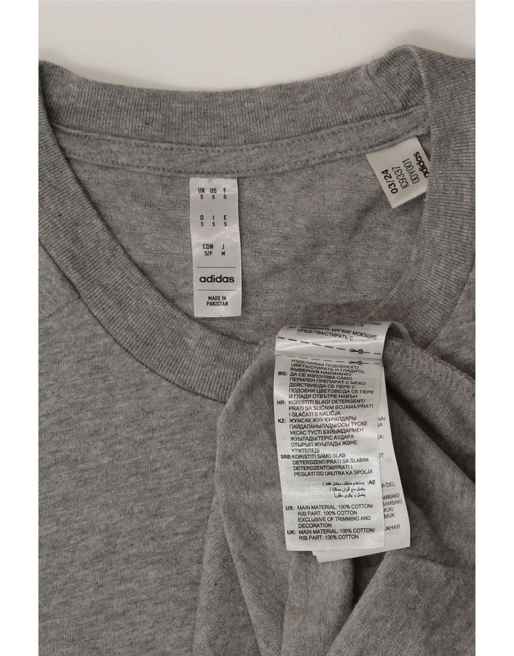 Adidas Herre T-Shirt Top Lille Grå Bomuld