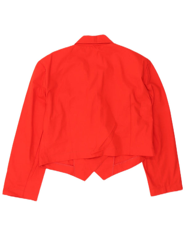 Vintage Dame Dobbeltradet Blazer Jacket UK 16 Large Red