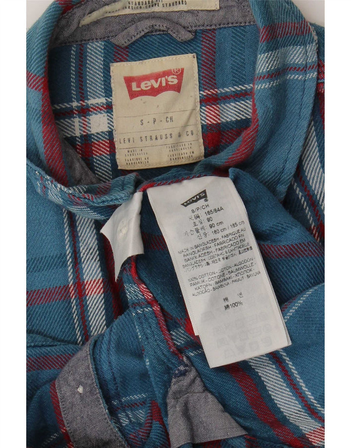 Levi's Herre Standard Fit Flanelskjorte Lille blå ternet