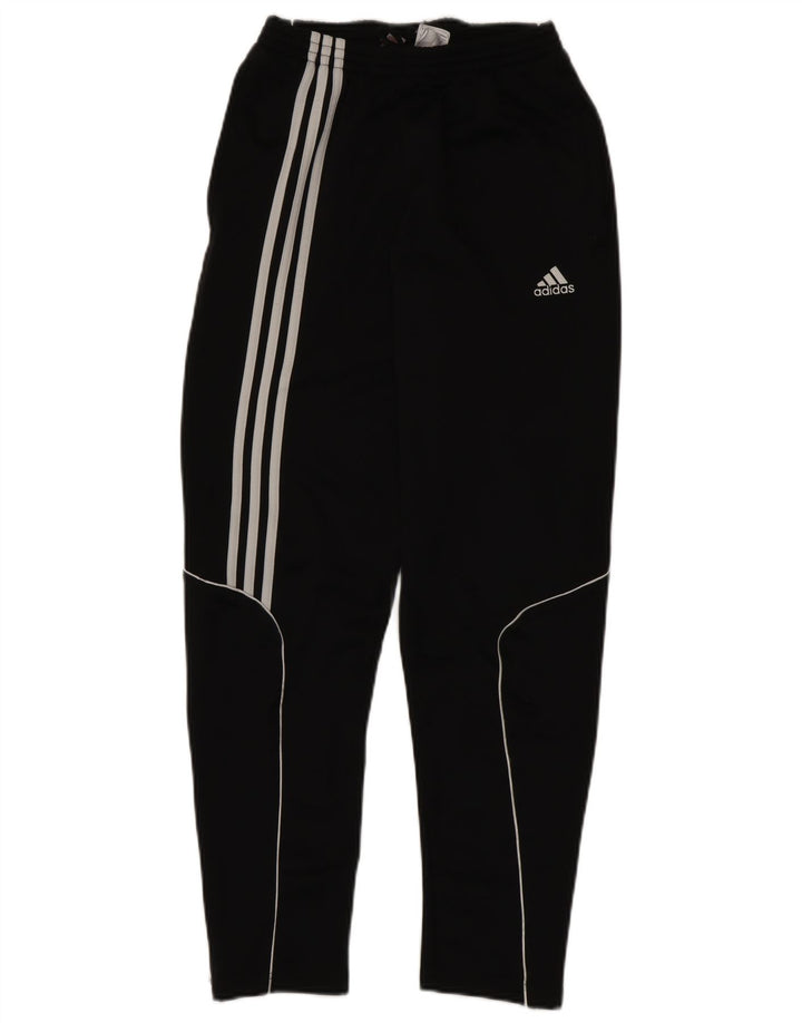 ADIDAS Boys Climalite Tracksuit Trousers 15-16 Years  Black Polyester