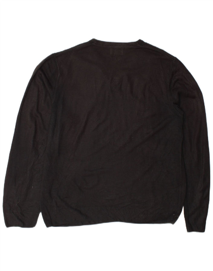 Marks & Spencer Herre V-hals sweater Stor sort akryl