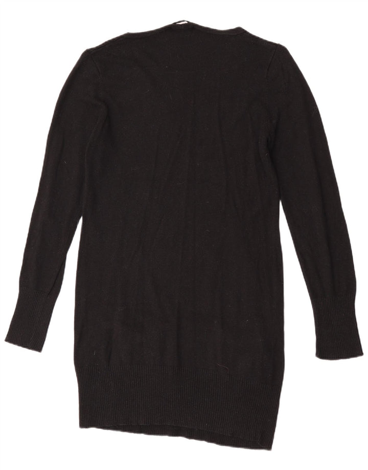 Marks & Spencer Dame Longline V-hals sweater UK 14 Medium Sort