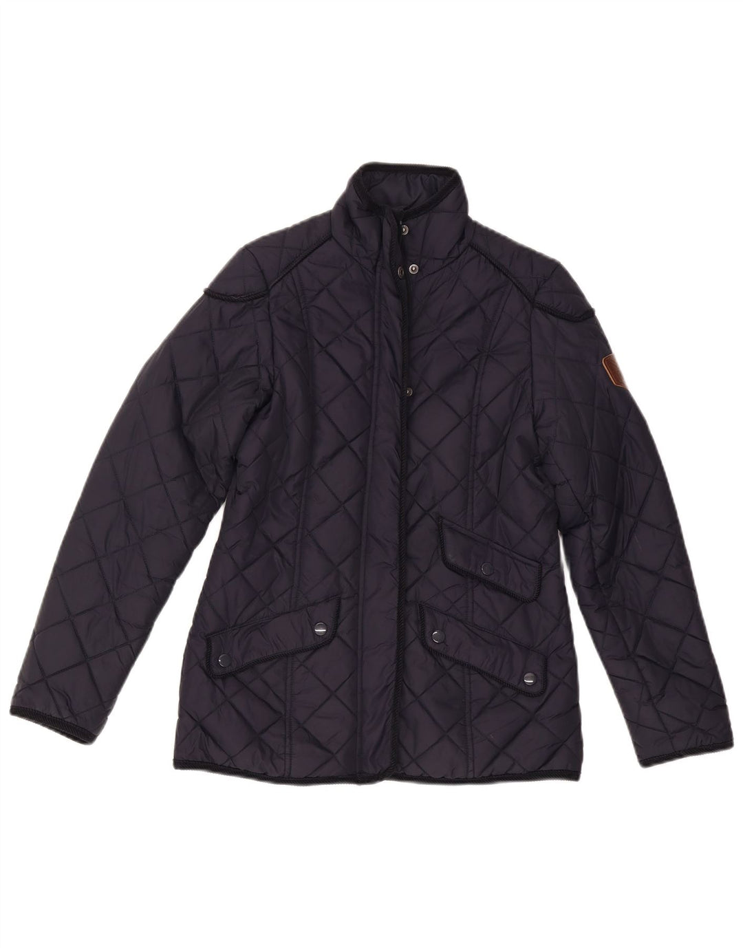 Puffa Quiltet jakke til kvinder UK 6 XS Marineblå polyamid