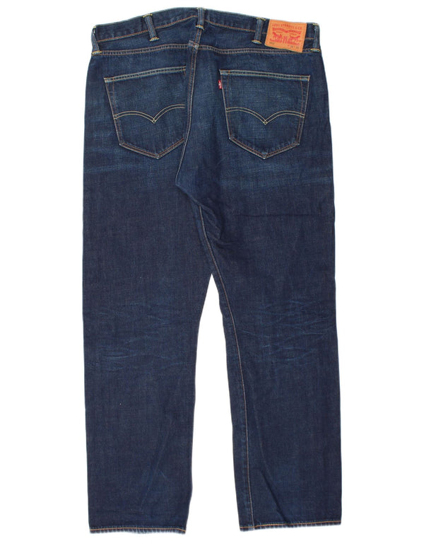 LEVI'S Herre 501 Straight Jeans W38 L32 Blå Bomuld