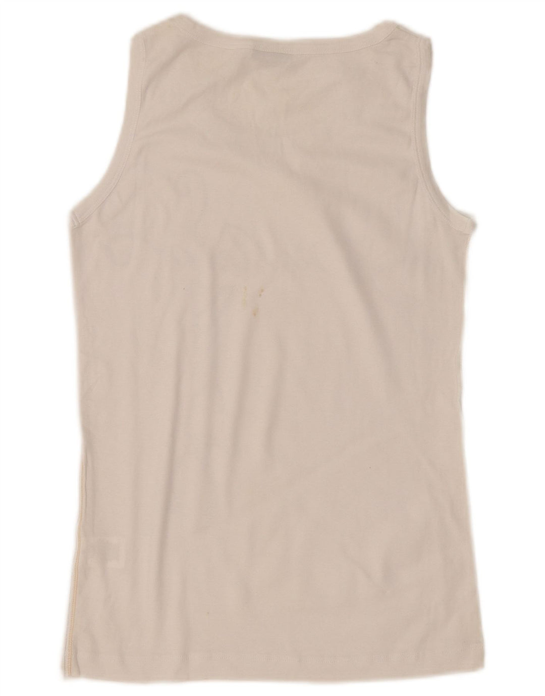 Diadora Kvinders Grafisk Vest Top UK 12 Medium Hvid Bomuld