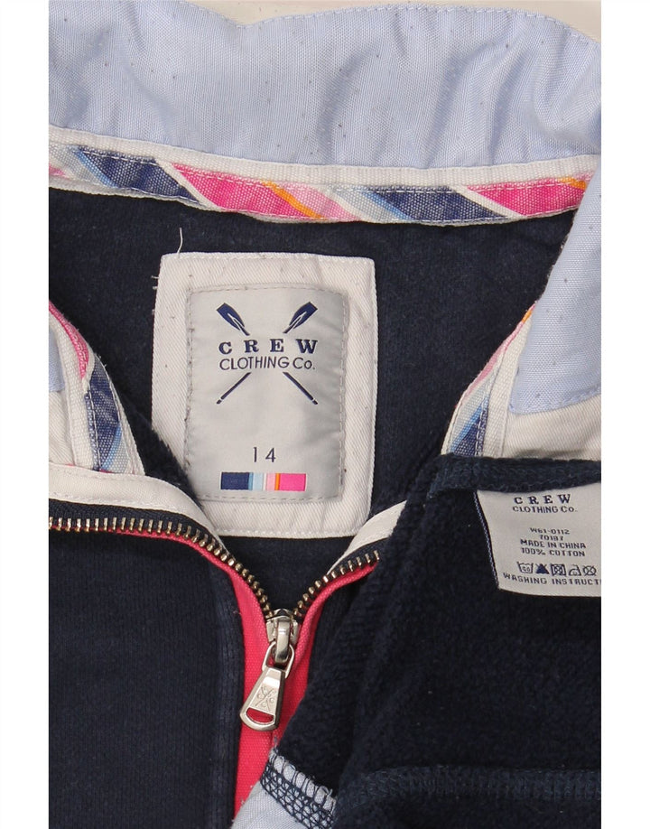 CREW TØJ Dame Sweatshirt med lynlås-hals DK 14 Stor marineblå