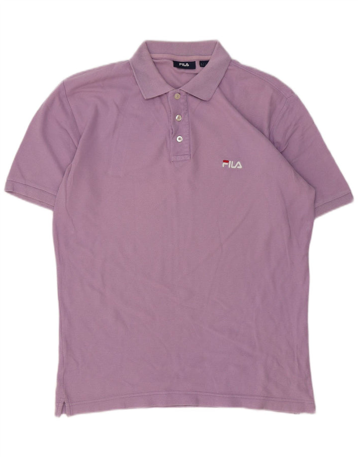 FILA Mens Polo Shirt Small Purple Cotton