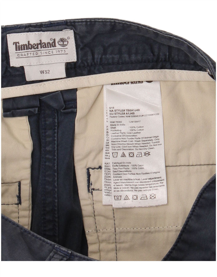 Timberland Herre Casual Shorts W32 Medium Marineblå Bomuld