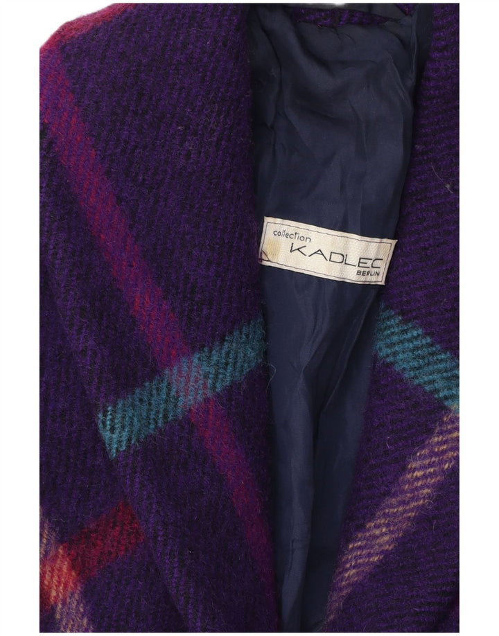 Kadlec Dame Overfrakke UK 16 Large Purple Check
