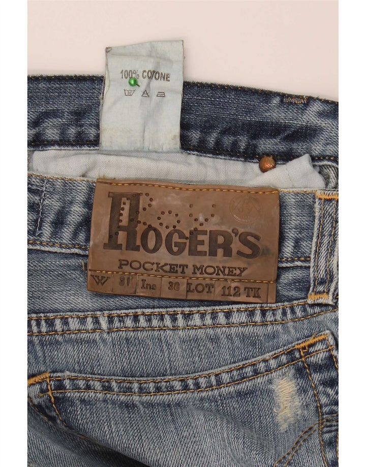 Roy Rogers Herre Distressed Slim Jeans W31 L34 Blå Bomuld
