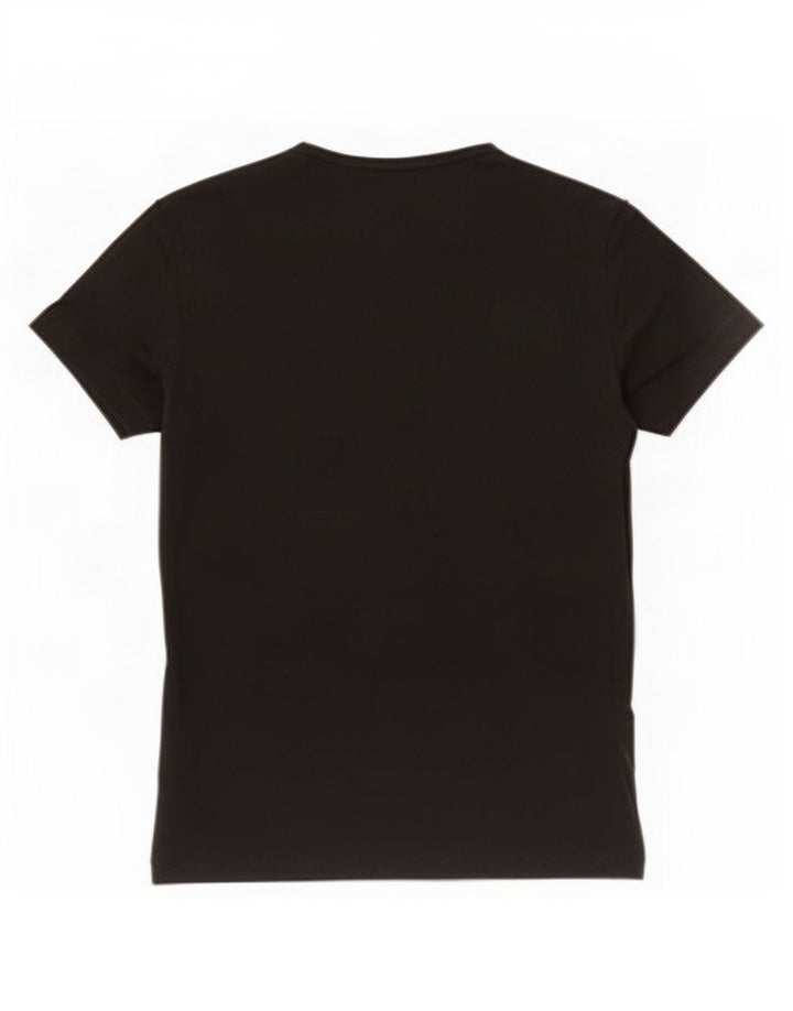 Lacoste Dame T-Shirt Top Størrelse 42 Stor Sort Bomuld
