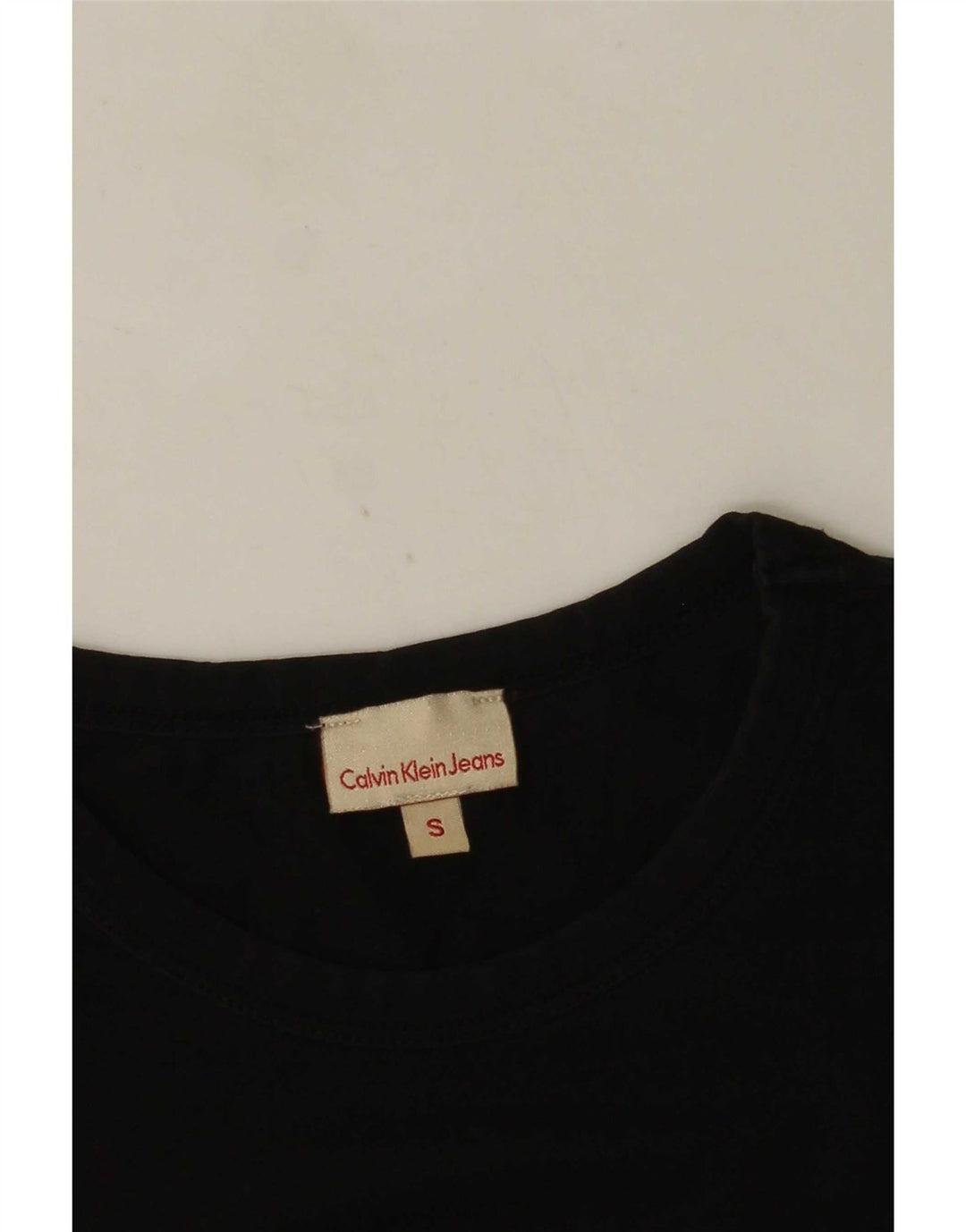 Calvin Klein Jeans Dame Grafisk Top Langærmet UK 10 Lille Sort