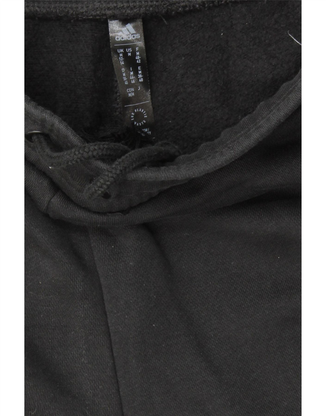 ADIDAS Womens Tracksuit Trousers UK 12/14 Medium Black Cotton