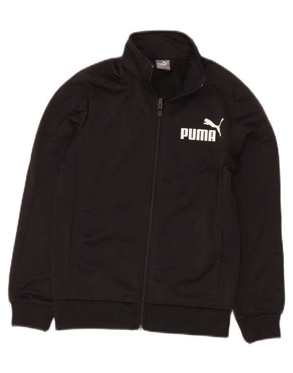 PUMA drenge grafisk træningsdragt topjakke 9-10 år medium sort polyester