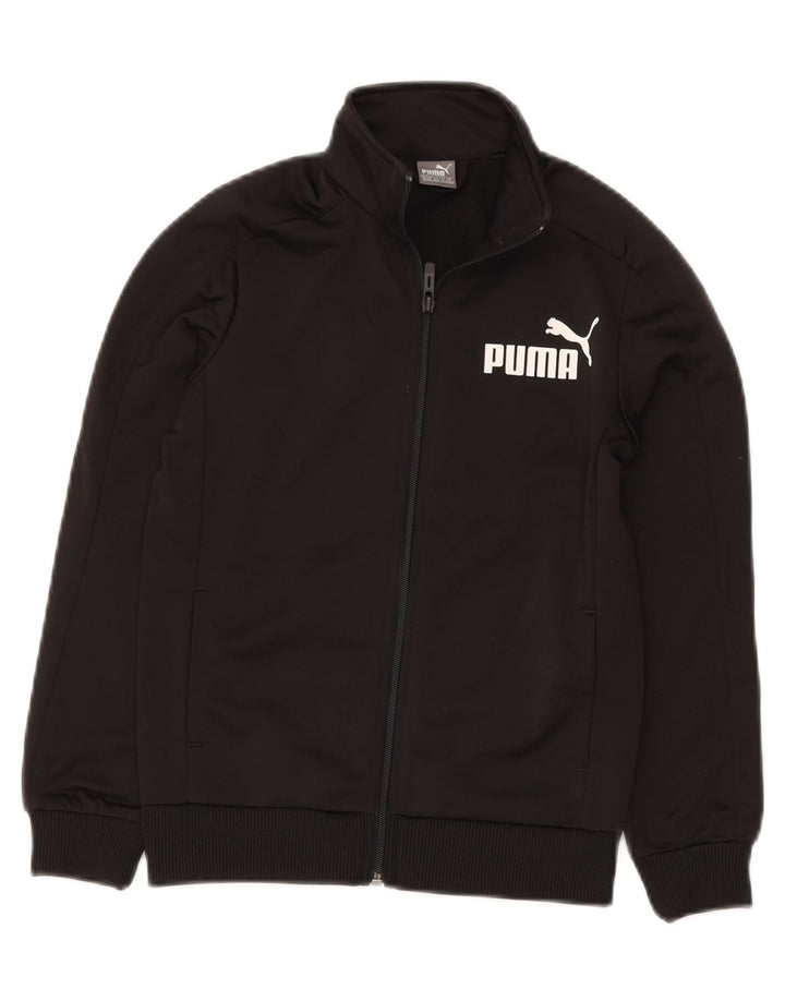 PUMA drenge grafisk træningsdragt topjakke 9-10 år medium sort polyester