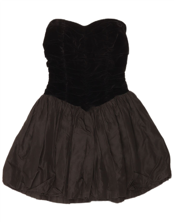 Aria Dame Stropløs Kjole UK 10 Small Black Colourblock