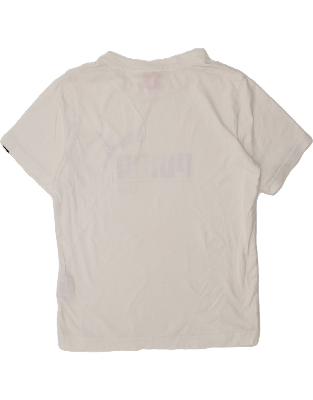 PUMA Boys Graphic T-Shirt Top 9-10 Years White Cotton Vintage Puma and Second-Hand Puma from Messina Hembry 