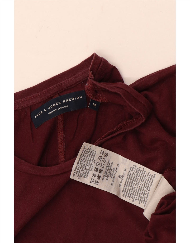 Jack & Jones Herre T-Shirt Top Medium Bourgogne Bomuld