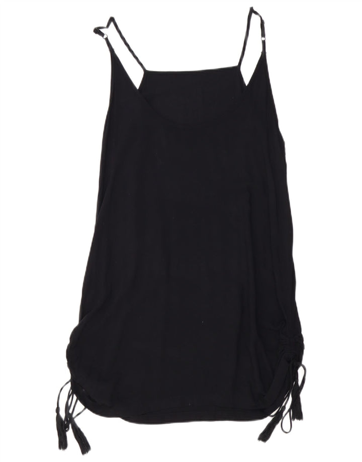 HARLEY Dame Cami Top UK 10 Small Black Rayon
