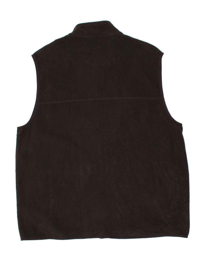 IZOD Mens Fleece Gilet UK 42 XL Black Polyester Vintage Izod and Second-Hand Izod from Messina Hembry 