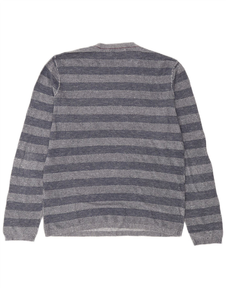 Jack & Jones Herre trøjetrøje med rund hals mellem marineblå stribet