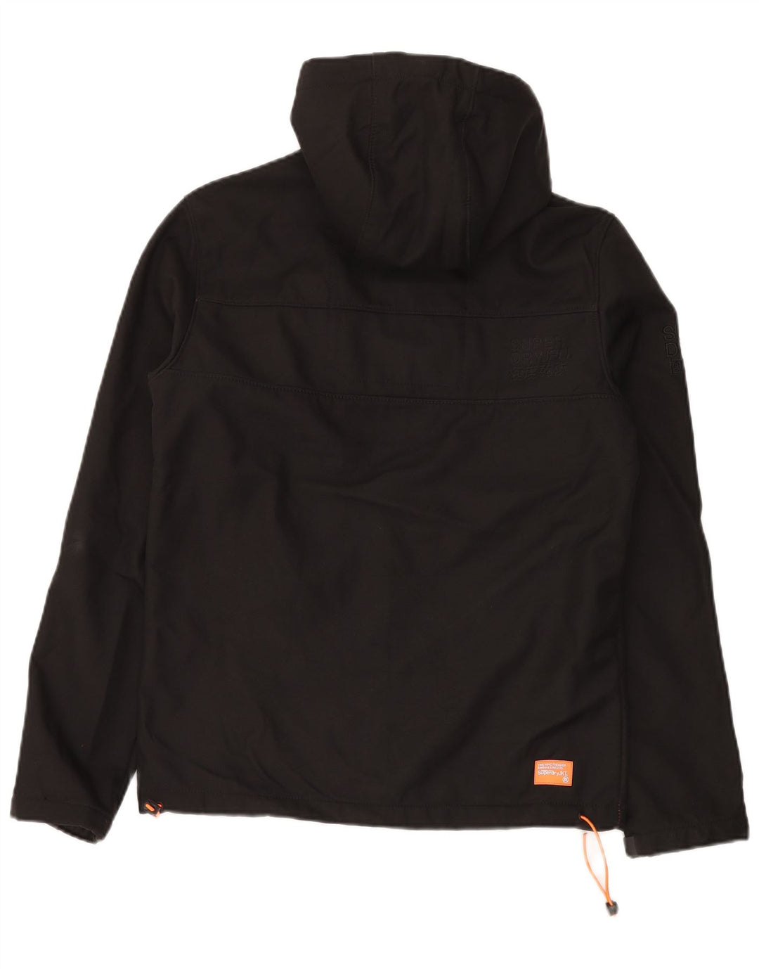 SUPERDRY Herre The Windtrekker Hooded Windbreaker Jacket UK 38 Medium Black