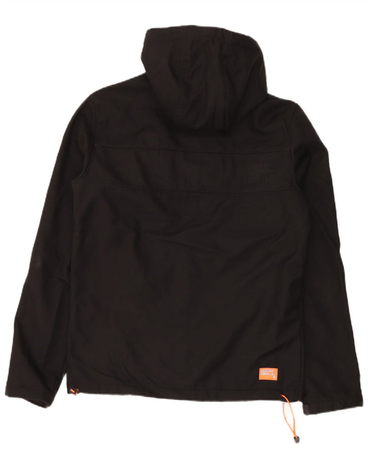 SUPERDRY Herre The Windtrekker Hooded Windbreaker Jacket UK 38 Medium Black