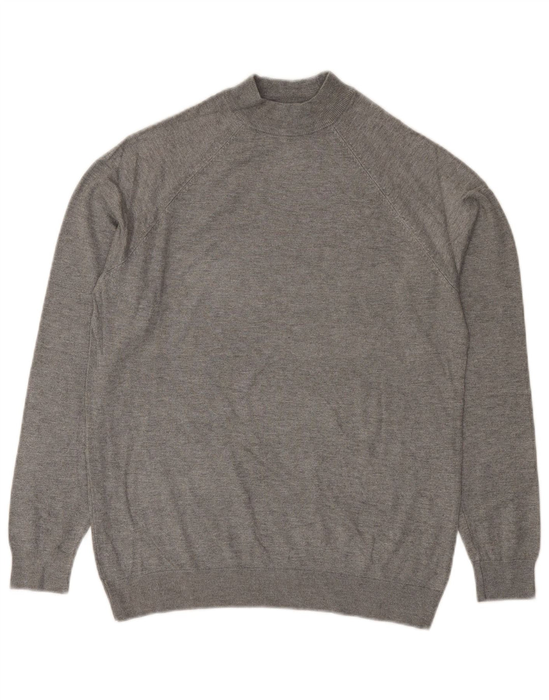 Zara Herre Turtle Neck Jumper Sweater Small Grey Viscose