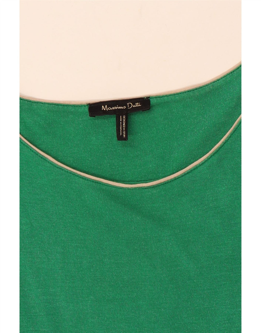 MASSIMO DUTTI Dame Ærmeløs T-Shirt Dress UK 12 Medium Green