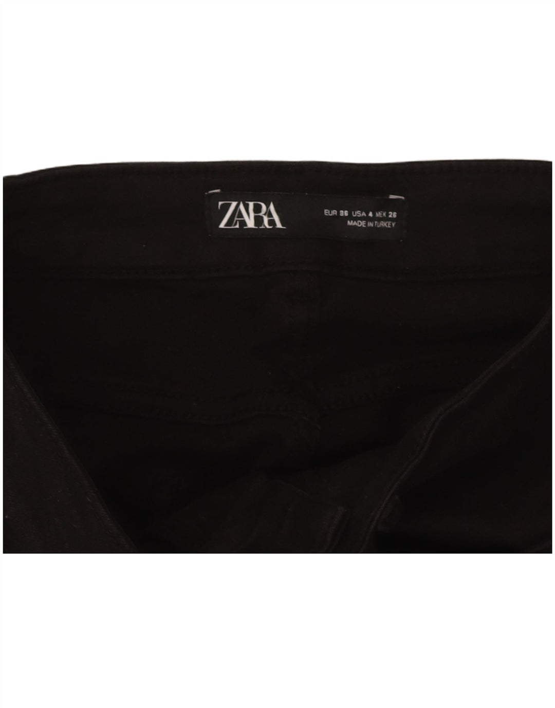 ZARA Womens Cropped Jeans EU 36 XS W26 L25 Black