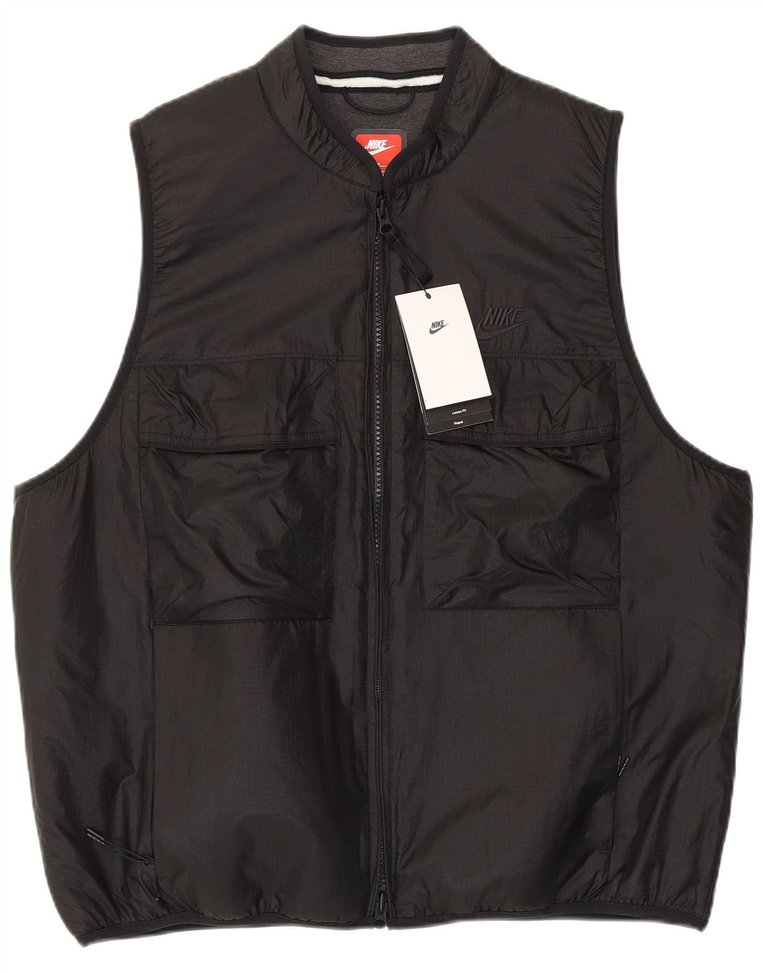Nike Herre Polstret Gilet UK 38 Medium Sort Nylon