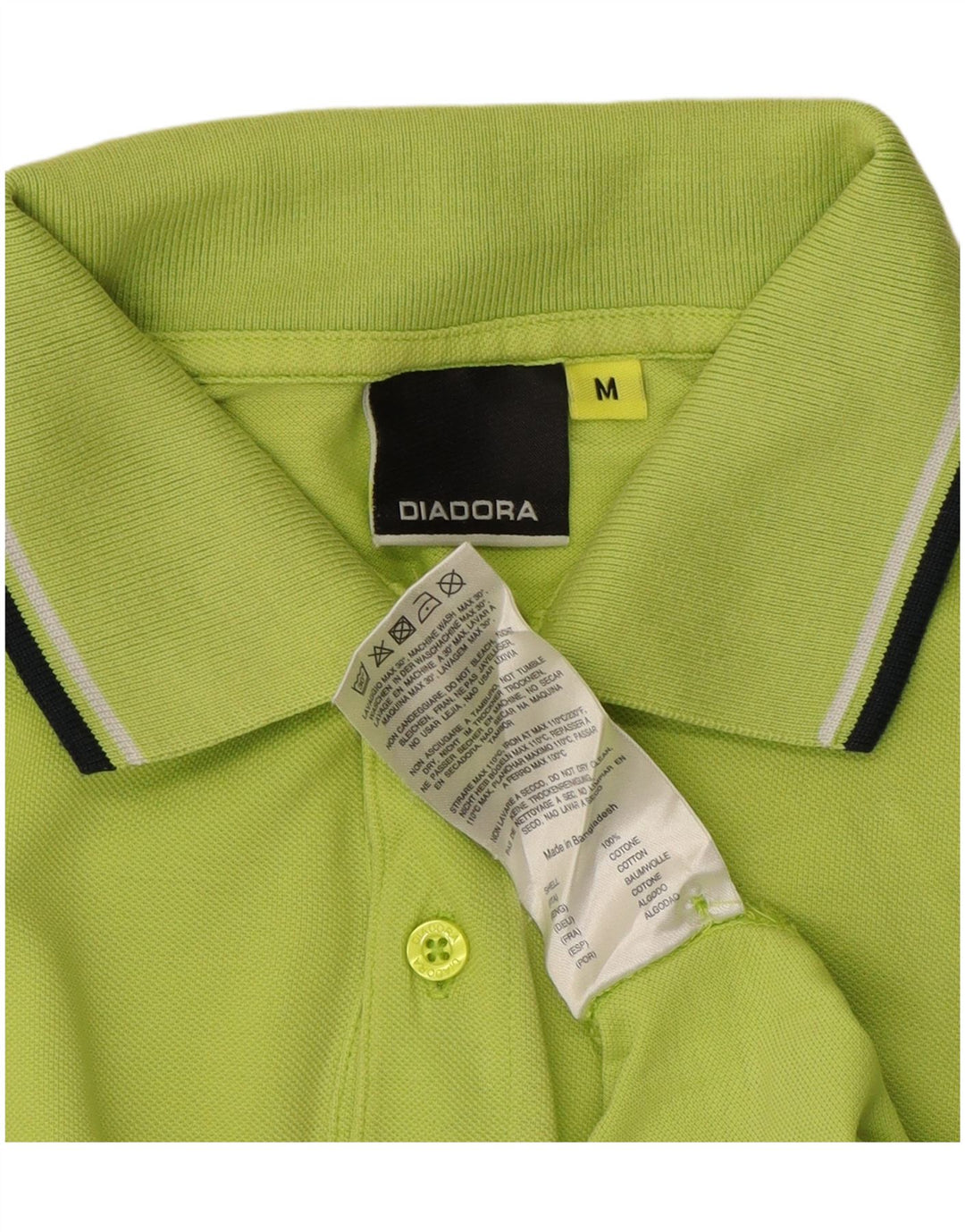 DIADORA Poloshirt til mænd Medium Grøn Bomuld
